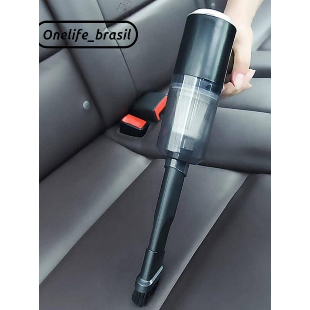 Mini Aspirador de Pó Portátil Automotivo Casa Sem Fio 3 em 1 Recarregável Potente 6000Pa - foto 3