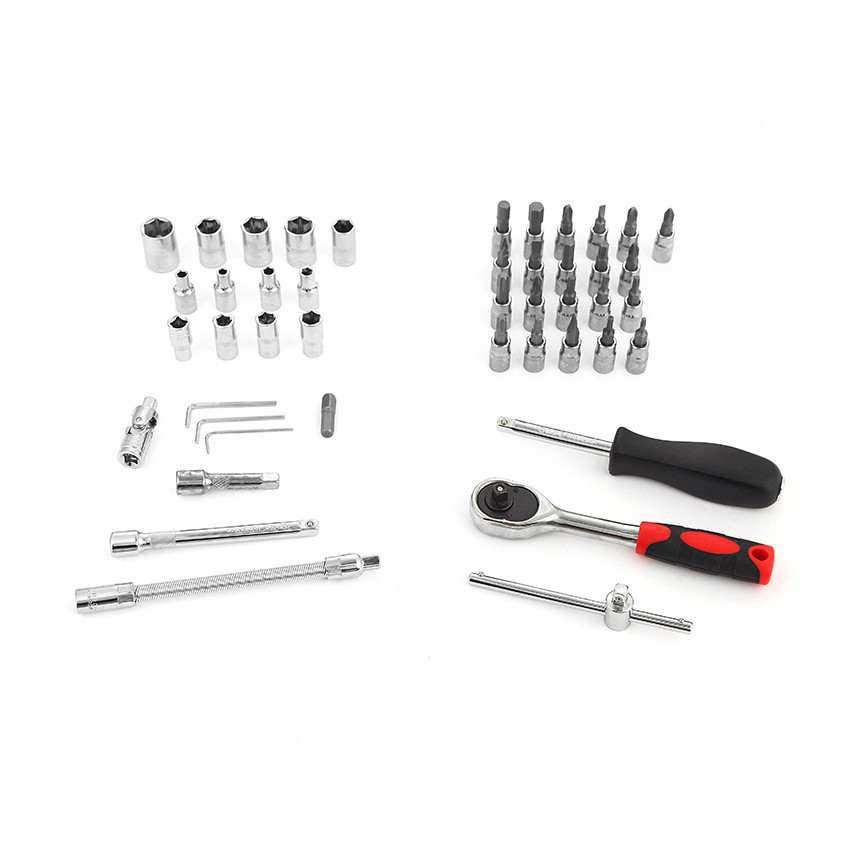 Kit De Ferramentas 46 Peças Jogo De Soquetes Chave Catraca Reversível Com Maleta Jogo De Ferramentas Completo - foto 1